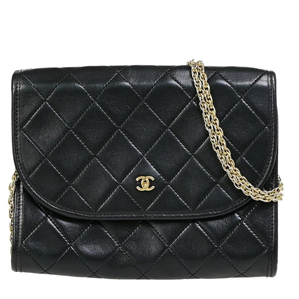 Chanel Vintage Round Flap Quilted Lambskin Small